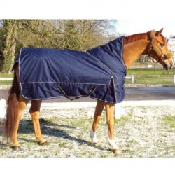Clapier Couverture transport couverture de cheval avec sangle croisée beingurte taille 135 cm Bleu foncé NEUF 