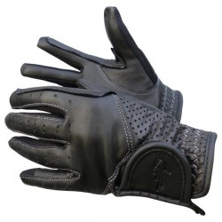 Gants d'équitation cuir aniline bicolores